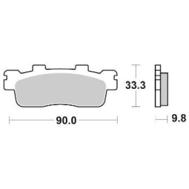 Pastiglie freno Posteriori  SBS 204 MS SINTERIZZATE per KYMCO DOWNTOWN 125 / 200 / 300 (2010-2015)