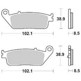 Pastiglie freno SBS 212 MS Posteriori SINTERIZZATE (1 coppia per 1 disco), KYMKO Grand Dink G-Dink 300 (2012-2015>) - XCITING 500 - MYROAD 700