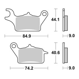 PASTIGLIE FRENO DESTRO YAMAHA TRICITY 300 (2020-2021)