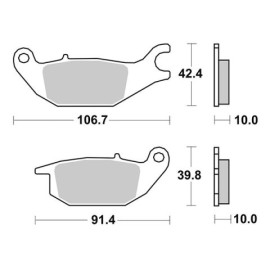 PASTIGLIE FRENO POSTERIORI YAMAHA TRICITY 125 (2014-2016)