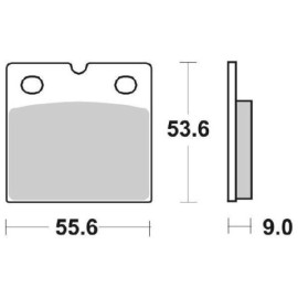 PASTIGLIE FRENO ANTERIORE SBS (ORGANICA) PER BMW R 65 GS - K 75 S - R 80 RT - K 100 / DUCATI  / MOTO GUZZI