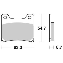 PASTIGLIE FRENO POSTERIORE SBS SINTERIZZATE per YAMAHA TDM 850 (1991-2001)