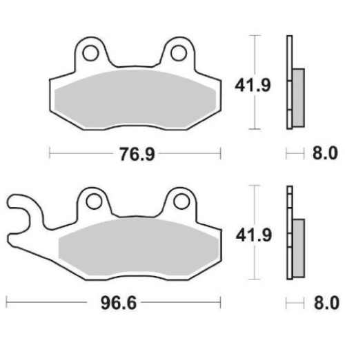PASTIGLIE FRENO POSTERIORI TRIUMPH STREET TWIN 900 (2016-2021) - YAMAHA YFZ 450