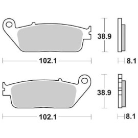 PASTIGLIA FRENO ANTERIORE DX. SX per TRIUMPH STREET TWIN 900 (2016-2021) - YAMAHA WR X 250