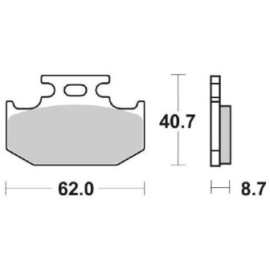 PASTIGLIE FRENO POSTERIORE SINTERIZZATE PER KAWASAKI KX 125 - SUZUKI DR 125 - YAMAH YZF R 125