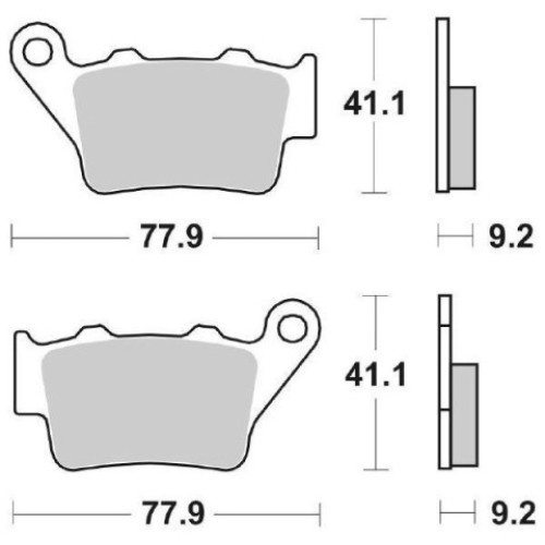 PASTIGLIE FRENO SBS POSTERIORI  ORGANICHE PER APRILIA - BMW - DUCATI - HONDA - HUSABERG - HUSQVARNA - KTM - TRIUMPH - YAMAHA