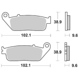 PASTIGLIE FRENO ANTERIORI SBS HONDA CBF 300 - CB FA ABS 500 - XL V Transalp 600