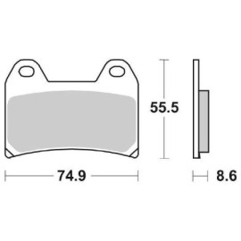 PASTIGLIE FRENO SBS  (ORGANICA) per BMW R NINE T SCRAMBLER 1200 - R NINE T PURE 1200 - R NINE T RACER 1200