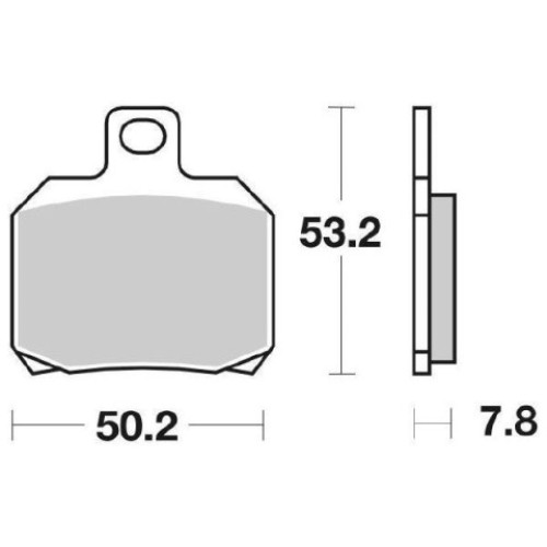PASTIGLIE FRENO POSTERIORE SBS (SINTERIZZATA) per DUCATI MULTISTRADA 620 - HYPERMOTARD 796 - 848 EVO - SUPERSPORT 936 / APRILIA RSV 1000 - SL FALCO 1000 - TUONO 1000/1100