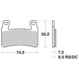 PASTIGLIE FRENO ANTERIORE RACING SBS 734 DC (DUAL CARBON) - HONDA CBR F 600 - CBR RR 600 - CBR FIREBLADE