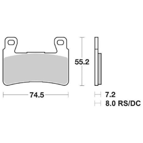 PASTIGLIE FRENO ANTERIORE RACING SBS 734 DC (DUAL CARBON) - HONDA CBR F 600 - CBR RR 600 - CBR FIREBLADE
