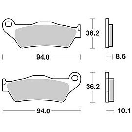 PASTIGLIE FRENO POSTERIORE (ORGANICA) per BMW R NINE T 1200 - K GT 1300 - K R 1300