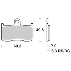 PASTIGLIE FRENO ANTERIORI (SINTERIZZATE) SBS per TRIUMPH - KAWASAKI - SUZUKI