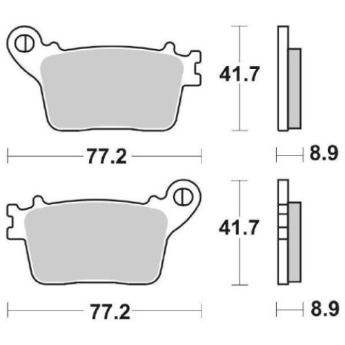 PASTIGLIE FRENO POSTERIORE SBS (ORGANICHE) per HONDA - KAWASAKI -SUZUKI