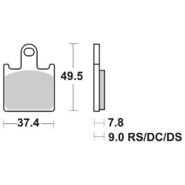 SET 4 PASTIGLIE FRENO ANTERIORE SBS (SINTERIZZATA) per KAWASAKI Z R 750 - Z ABS 1000 - ZZR 1400