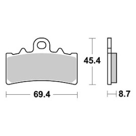 PASTIGLIE FRENO ANTERIORE IN CERAMICA per BMW C 400 GT - HUSQVARNA 125/200 - KTM - 125/200/390