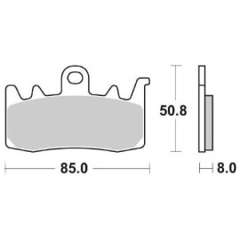PASTIGLIE FRENO ANTERIORE SBS  (SINTERIZZATA) per DUCATI SCRAMBLER 800 - 1100 - HYPERMOTARD 821 - MONSTER 1200 / BMW R 1200 GS / APRILIA TUONO 1100