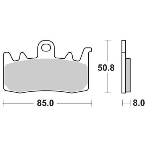 PASTIGLIE FRENO ANTERIORE SBS  (SINTERIZZATA) per DUCATI SCRAMBLER 800 - 1100 - HYPERMOTARD 821 - MONSTER 1200 / BMW R 1200 GS / APRILIA TUONO 1100