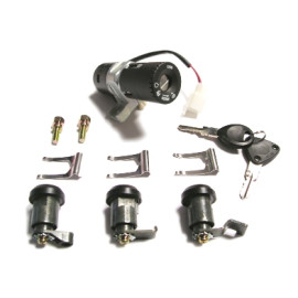 Kit serrature completo 1° equipaggiamento per HONDA FES Pantheon 2T 125 (98-02), FES Pantheon 2T 150 (98-02), FES Foresight 250 (00-) - PEUGEOT SV 250 (01-)