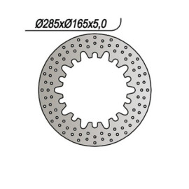 DISCO FRENO POSTERIORE NG per BMW K 100 RS - K 100 RT -  R 100 GS diametro ø285xø165x5,0