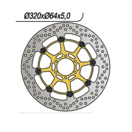 DISCO FRENO ANTERIORE FLOTTANTE NG per BMW G 650 XMOTO - APRILIA DORSODURO - RSV - TUONO 1000
