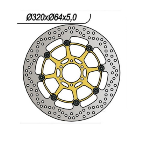 DISCO FRENO ANTERIORE FLOTTANTE NG per BMW G 650 XMOTO - APRILIA DORSODURO - RSV - TUONO 1000