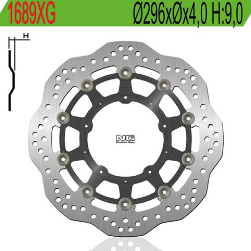 DISCO FRENO ANTERIORE NG 1689XG Ø 296X Ø4.0 H:9.0 PER X-ADV 750 (2017-2020)