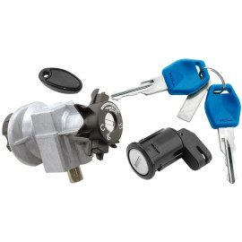Kit serrature completo per PEUGEOT Jet Force 50 (03), Looxor 50 (01-03), Looxor TSDI 50 (02), Vivacity Catalitico 50 (99-02), Vivacity VSX 50 (02-04), Vivacity XR 50 (02-04), Jet Force 125 (03-04)