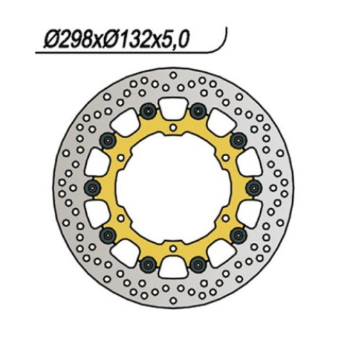 DISCO FRENO FLOTTANTE ANTERIORE  NG per YAMAHA XVS Drag Star Classic 650 - XT Z Ténéré 660 - TDM 900 -FZS Fazer 1000 - YZF R 1000