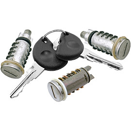 Kit serrature completo 1° equipaggiamento per PIAGGIO Hexagon GTX 125 (00), Hexagon LX 125 (98-99), Hexagon LX4 125 (98-99), Super Hexagon GTX 12´´ 125 (01-02), Hexagon LXT/GTX 180 (98-00), Super Hexagon GTX 12´´ 180 (01-02), Hexagon GT/GTX 250 (98-00)