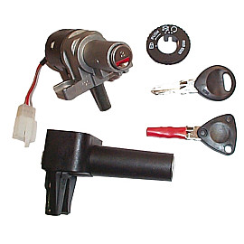 Kit serrature completo per MBK CW Booster Original 50 (03-), CW Booster Spirit Euro2 50 (03), CW L Booster Spirit 50 (03), EW Stunt Euro2 50 (04) - YAMAHA BW´S Naked 50 (03), BW´S Original Euro2 50 (03), CW L BW´S 50 (03)