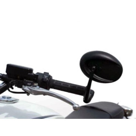 Specchietto retrovisore universale Lato Sinistro / Destro FAR attacco diametro da 18 a 22 - Colore Nero -