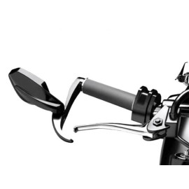 Specchietto retrovisore universale Lato Destro FAR attacco diametro da 18 a 22 - Colore Nero -