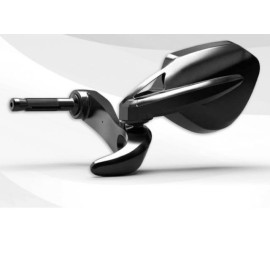 Specchietto retrovisore universale Lato Destro FAR attacco diametro da 18 a 22 - Colore Nero -