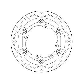 Disco Freno Anteriore Brembo Serie Oro Flottanti per SUZUKI RMZ 250 (2007>) RMZ 450 (2005>) RMX 450 (2010-2011) - Misura 250x118 mm -