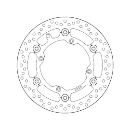 Disco Freno Anteriore Brembo Serie Oro Flottanti per Husqvarna 125 / 250 / 310 / 360 / 450 / 510 / 610 / 630 - Misura 260x120mm