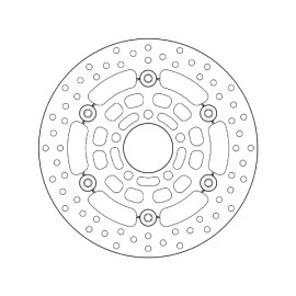 Disco Freno Brembo Serie Oro Anteriore Flottante per Kymco Downtown 125 (2009-2014) / 200 (2010-2014), 300 (2009-2014) - Super Dink 300 (2009-2012) / KAWASAKI 300 J ABS SPECIAL EDITION (2014-2015) - misura 260x58mm