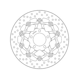 Disco Freno Brembo Serie Oro Anteriore Flottante per Suzuki Bandit 600 (1995-2004) - GSX 600/750F (1998-2003) -  RF 600 (1993-1997) - SV 650 (1999-2002) - misura 290x64 mm