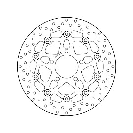 Disco Freno Brembo Serie Oro Anteriore Flottante per Suzuki GSX F 650 (2005-2006), GSX 600 F / GSX 750 F (2004-2006) - SV 650 (2003-2010) - misura 290x69mm -