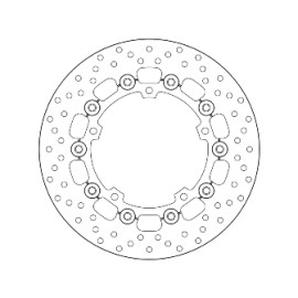 Disco Freno Brembo Serie Oro Anteriore Flottante YAMAHA MT-07 700 (2014-2015) - XSR 700 (2016>) - Misure 282x132mm