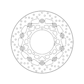 Disco Freno Anteriore Brembo Serie Oro Flottanti per SUZUKI 400 GSR - 600 GSR - 650 DL V STROM - 650 GSF BANDIT - 650 GSX F - 750 GSR - 1000 DL V STROM - 1200 GSF BANDIT - 1250 GSF BANDIT - Misure 310x121,5mm