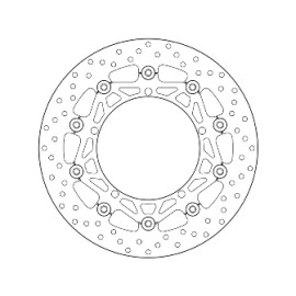 Disco Freno Brembo Serie Oro Anteriore Flottante per TRIUMPH 1050 SPEED TRIPLE - 1050 SPRINT - 1215 TROPHY - Misura 320x150mm -