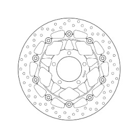 Disco Freno Brembo Serie Oro Anteriore Flottante per TRIUMPH Daytona 955 - Speed Triple 955 - Sprint 1050 - Misura 320x78mm -