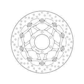 Disco Freno Brembo Serie Oro Anteriore Flottante per TRIUMPH Daytona 950 - Speed Triple 855 - Speed Triple 900 - Speed Triple 955 - Sprint 955 - Misura 320x78mm -