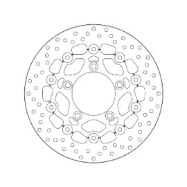 Disco Freno Anteriore Brembo Serie Oro Flottanti per Kymco Xciting 400 - Misure 280x88mm -