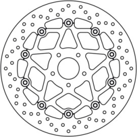 Disco Freno Anteriore Brembo Serie Oro Flottanti per KTM 690 DUKE ABS - DUKE R - Misure 320x52mm