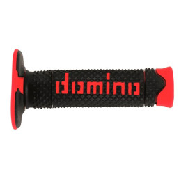 Manopole Domino BICOLORE TERMOPLASTICA NERO/ROSSO OFF-ROAD