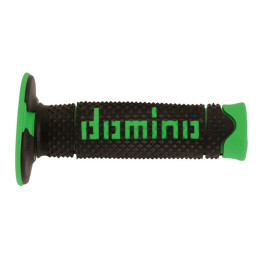 Manopole Domino BICOLORE TERMOPLASTICA NERO/VERDE OFF-ROAD