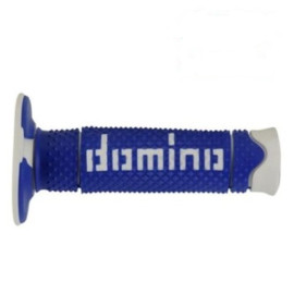 Manopole Domino BICOLORE TERMOPLASTICA BLU/BIANCO OFF-ROAD