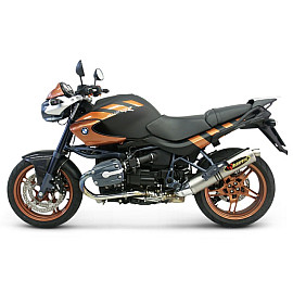 Terminale di scarico Akrapovic SPLIT-ON Ovale Titanio Omologato BMW R 850 R (00/04) - R 1150 R (00/06) - R 1150 R ROCKSTER (02/05)